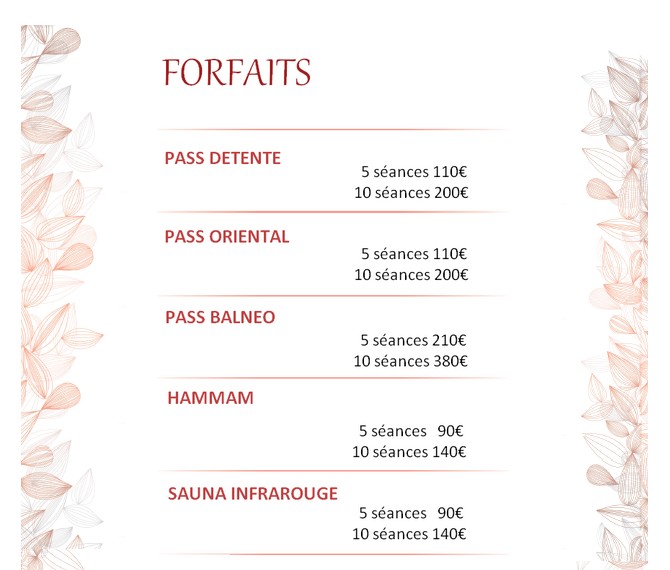 Forfaits Excellence Spa